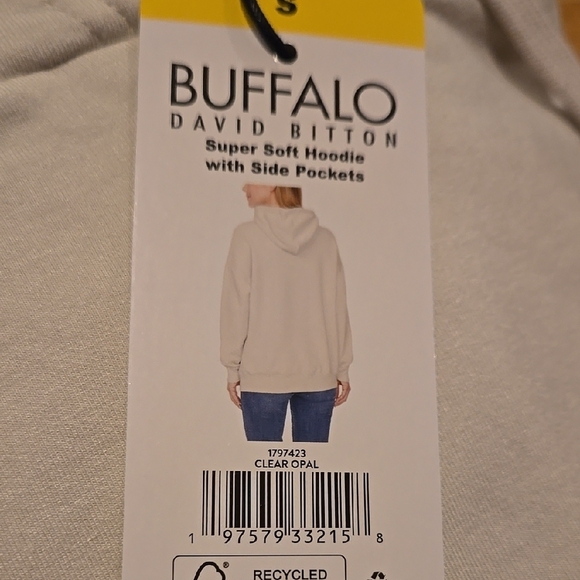 Buffalo David Cream Hoodie With Side Pockets - Picture 2 of 3